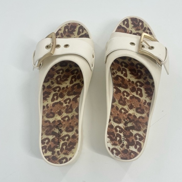 BARETRAPS Leopard Pacey White / Cream Lightweight Platform Slide on Size 8 - Picture 7 of 10